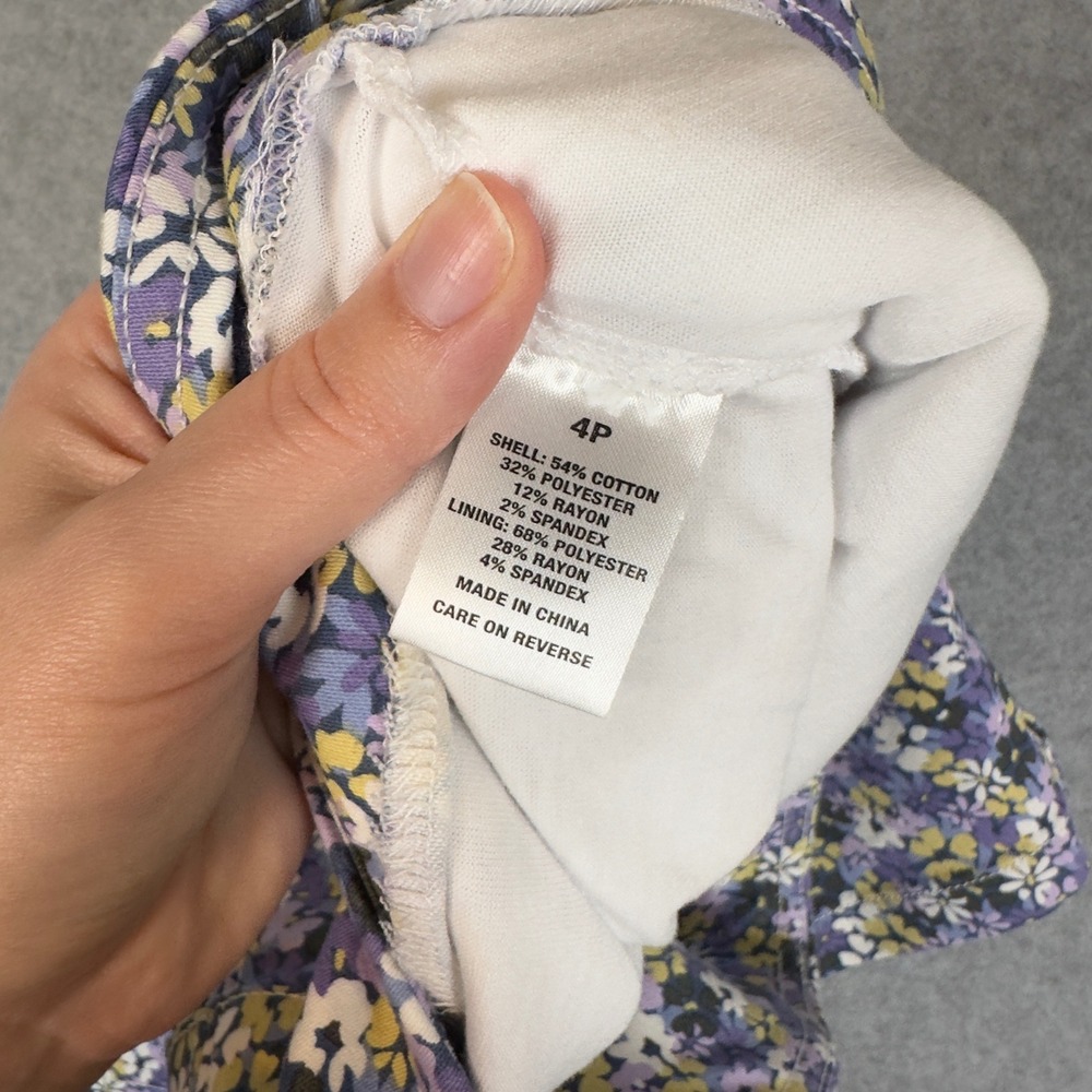 NAPA VALLEY Floral Print Mini Skort Womens 4P Purple Yellow White A Line Y2K - Picture 8 of 9